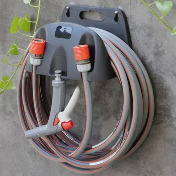 Supporto per tubo dell'acqua da giardino, gancio per tubo per montaggio a parete, telaio per avvolgimento del tubo dell'acqua resistente, organizer per riporre il tubo dell'acqua per cortile esterno 1