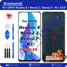 Amoled Voor Oppo Relme X Reno2Z Reno2F Lcd scherm Touch Digitizer Voor Oppo K3 Reno 2Z 2F Vervnging|Mobile Phone LCD Screens|  