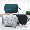 PU Fashion Toiletry Bags For Women Korean Cosmetics Storage Organizer Washbag Bags For Women Travel Cosmetic Shell Bag 1