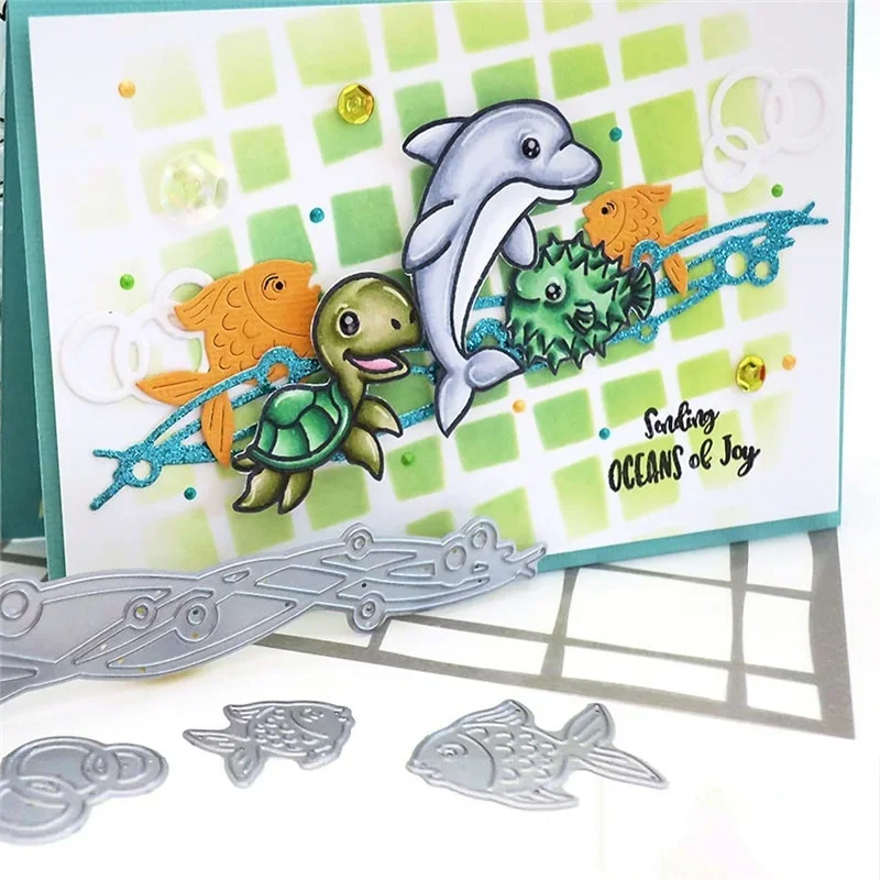 금속 절단 다이 카드 만들기위한 스크랩북 DIY 엠보싱 컷 새로운 공예 다이 웨이브 장식