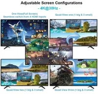 4K HDMI Quad Screen Multiviewer 4x1 1080P 4 in 1 out HDMI Multi Viewer Seamless Switcher 5 Display Modes for Camera Laptop PC TV - Image 3