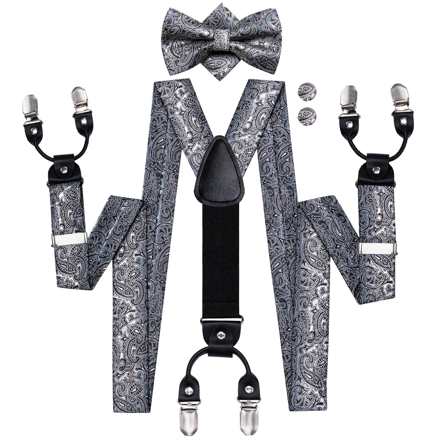 hi-tie-jacquard-paisley-grey-white-black-silk-mens-braces-bowtie-hanky-cufflinks-set-adjustable-clip-on-suspender-bow-tie-male