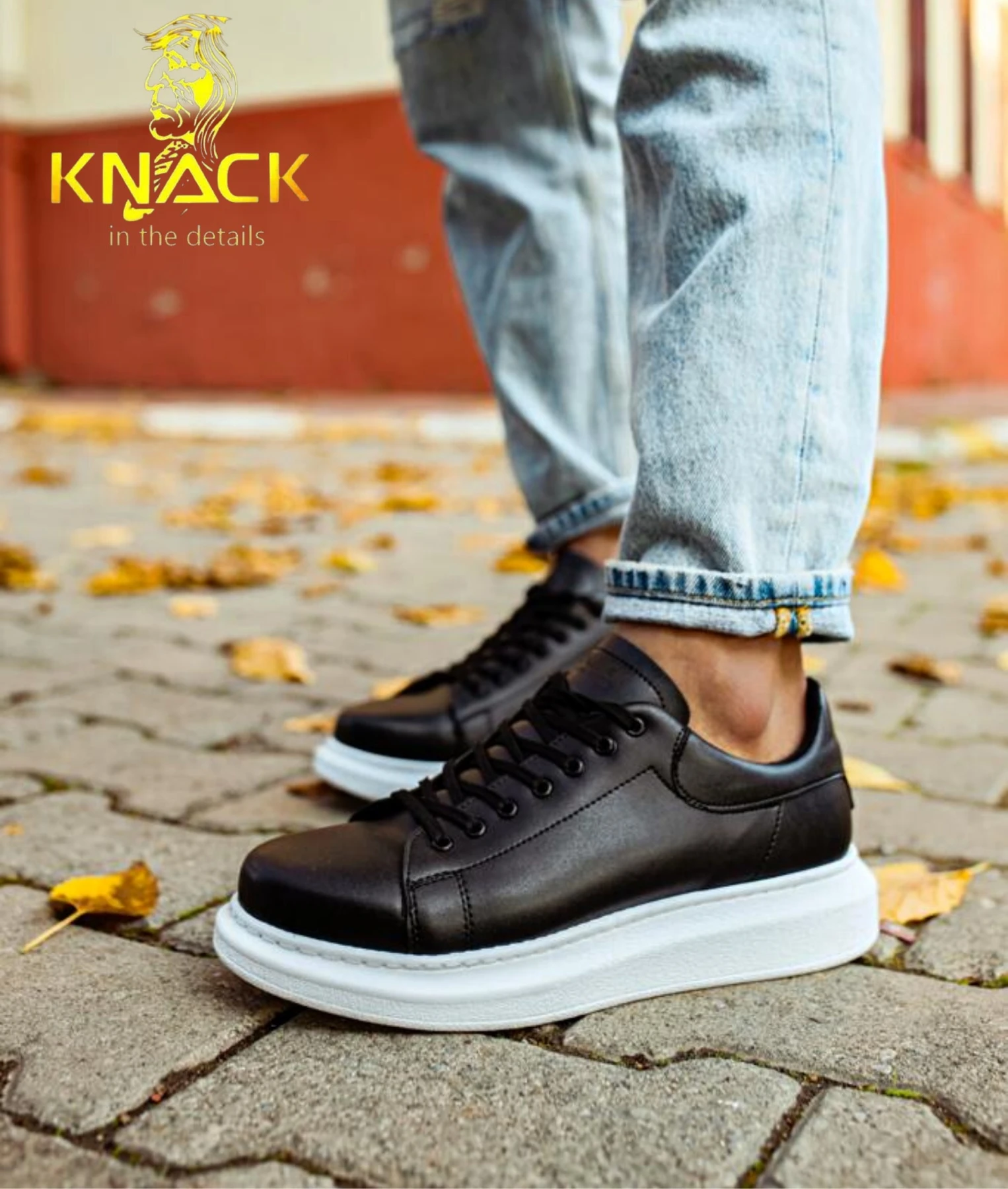 Men's Black Leather Casual Sneakers | Sneakers Men's Leather Shoes - Male  Black - Aliexpress
