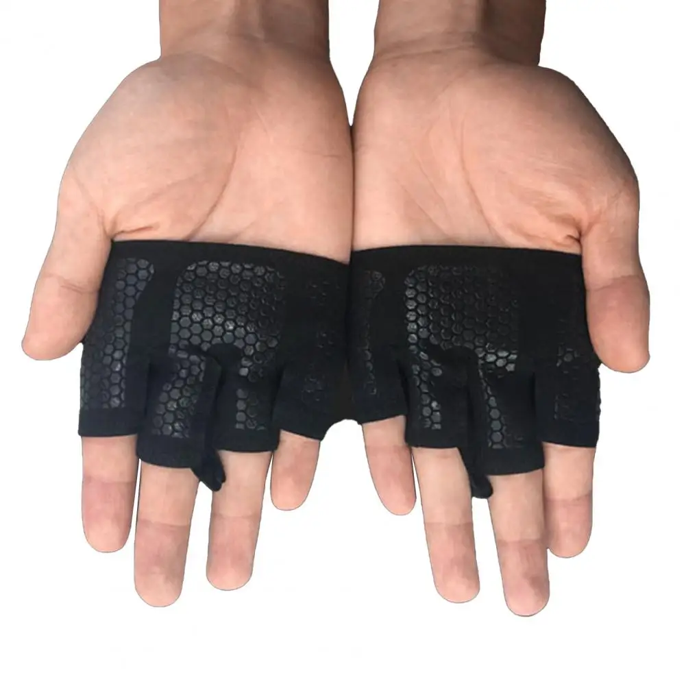 Yoga Gloves Four-finger Sweat Absorption Breathable Mitten Women Fingerless Non-slip Pilates Gloves Fitness Accessories 요가 장갑