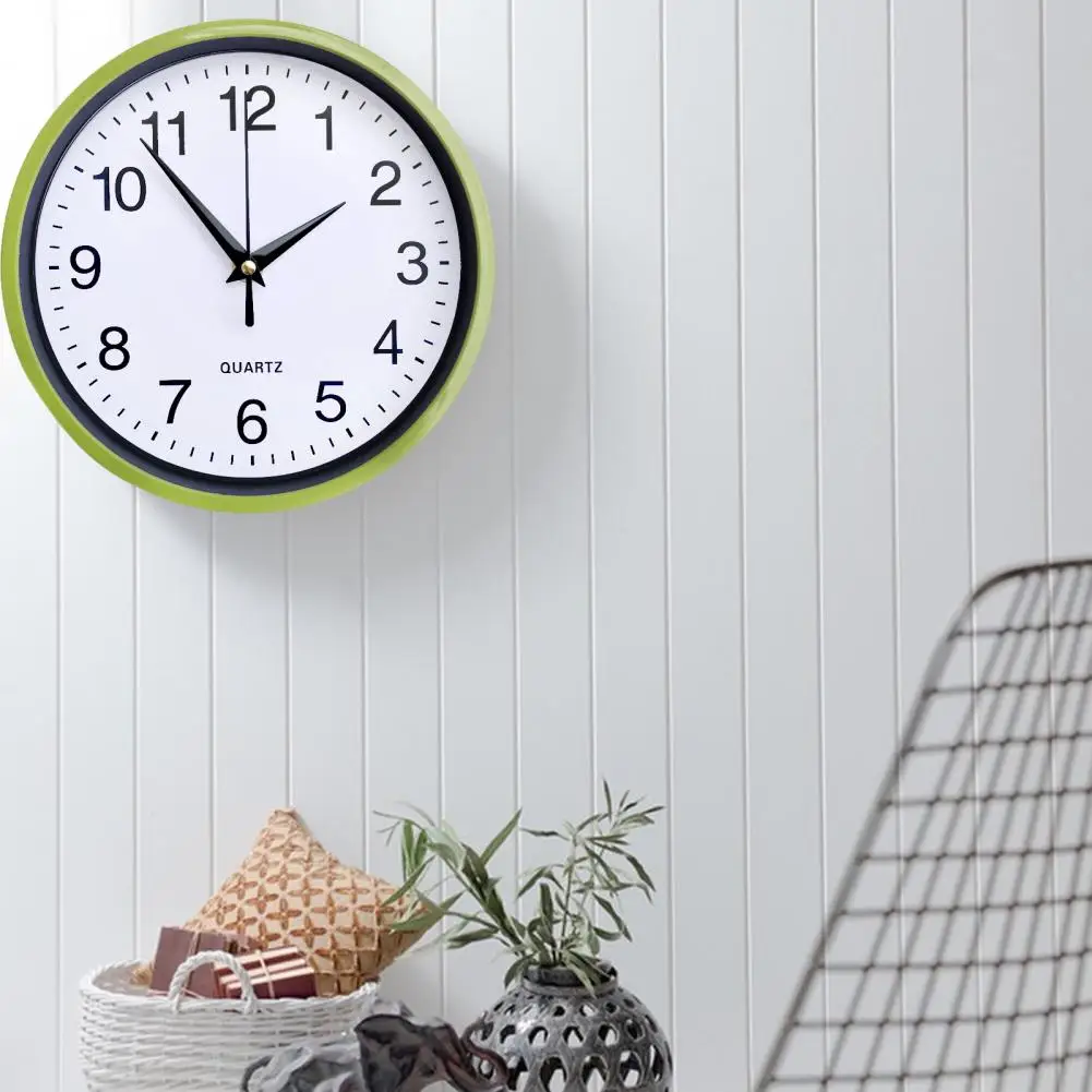 Durable Wall Clock Quartz Sweep Movement Wall Clock Number Round Wall Clock for Home Office Decoration Silent Non-ticking 8 Inch 3