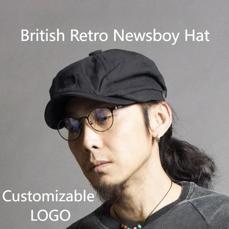 

New Short Brim British Retro Newsboy caps Children Gentleman Painter Octagonal Cap Duck Tongue Cap Men Women Spring and Autumn