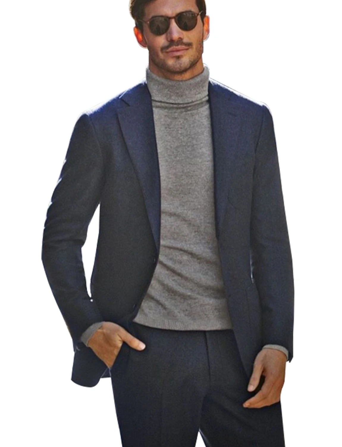 

Men's Suit Blazer Slim Fit Notch Lapel Two Buttons Formal Jacket+pant for Business Office Casual