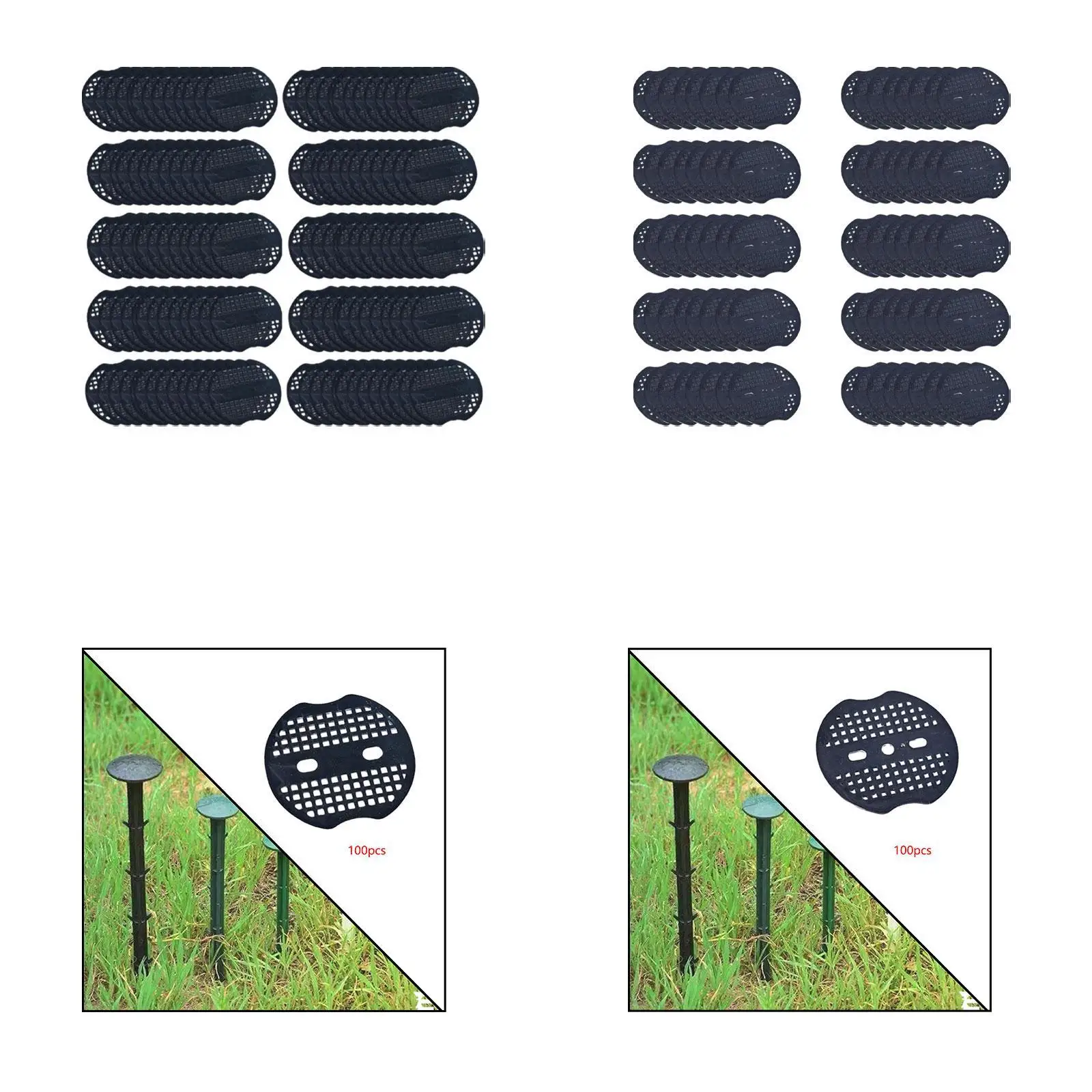 100 Pieces Garden Staples Plastic Washer Yard Pins Gasket Lawns Keep The Barrier