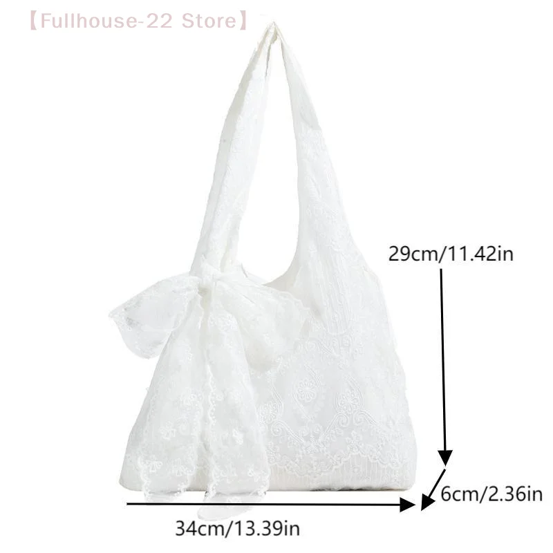 【MAX-22】Fresh Lace Flower Canvas Shoulder Bag Fashion Sweet Tote Bags Handbag Female Large Capacity Shopping Commuting Bags 2