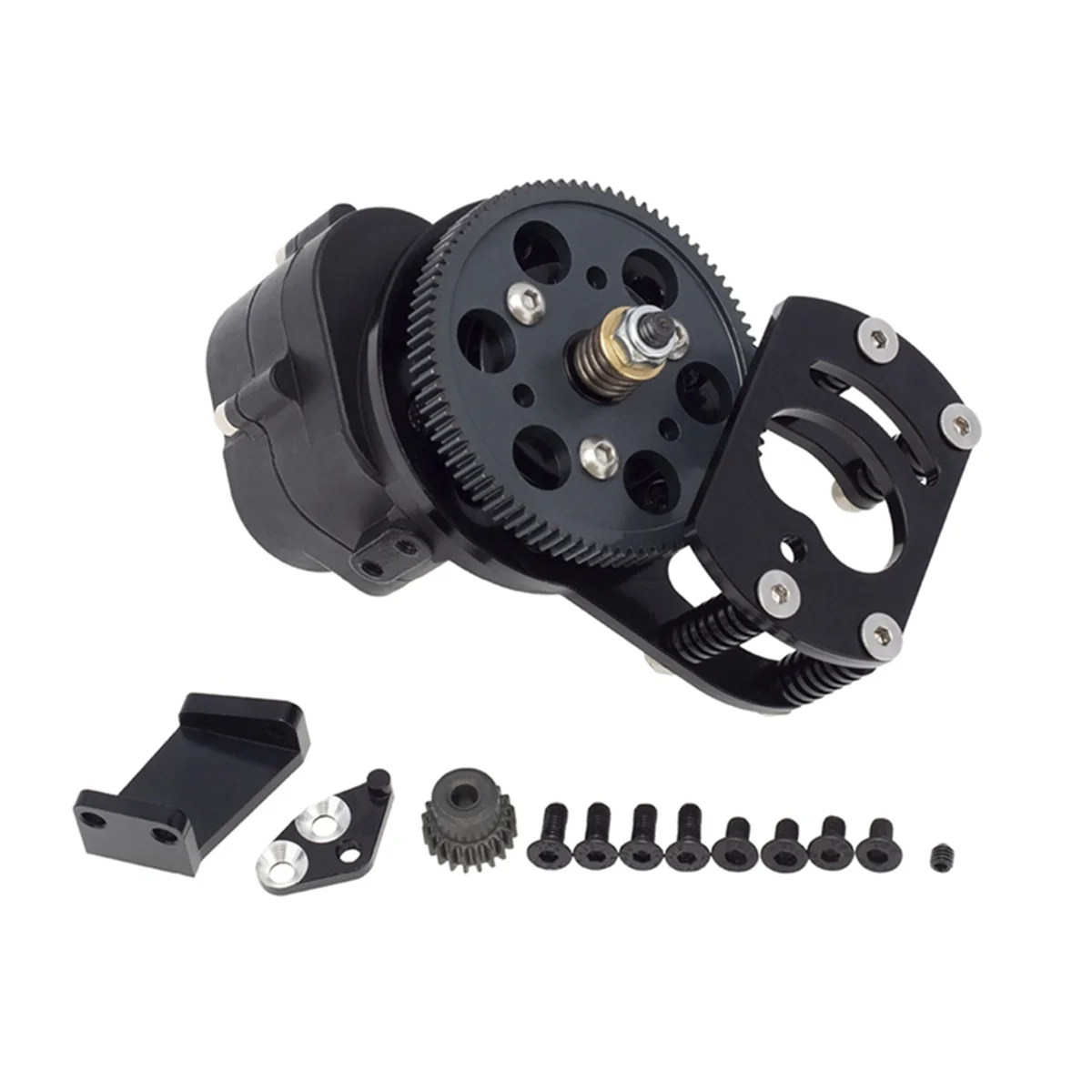 Metalen Transmissie Met Enkele Snelheid En Motor Voor 1/10 Rc Track Auto Rc4wd D90 Ii D110 Gelande 2, Zwart