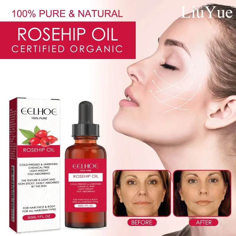 Face Anti-wrinkle Essence Women Supple Hair Essential Oil Anti Aging Massage Rosehip Oil Brighten Firming Serum Smooth Skin Care
