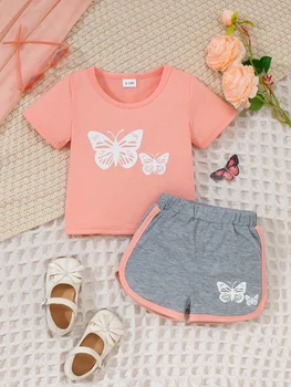 Butterfly Girls Shorts Set 1