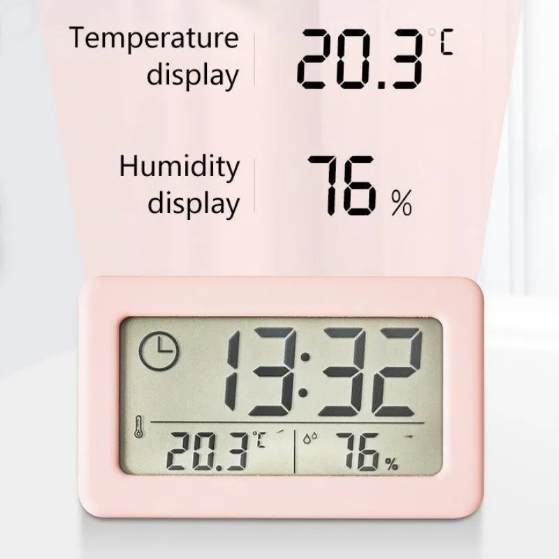 Large LCD Screen Electronic Clock Thermometer Hygrometer Ultra-thin Multifunction Temperature Humidity Monitor Digital Clock digital clock lcd digital clock digital desk clock digital table clock