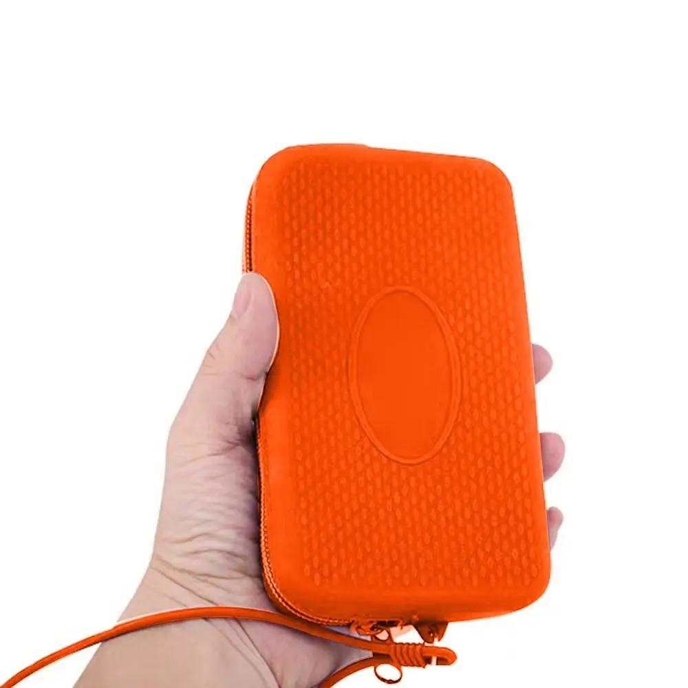 Silicone Coin Purse Zipper Waterproof Earphone Bag Solid Color Textured Travel Pouch Students