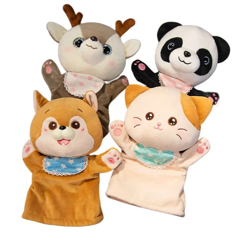25CM Kawaii Creative Sunny Animal Series Hand Puppets Interesting Toys Accompany Dolls Girls Kids Birthday Christmas Gift creative gigaworks t40 series ii