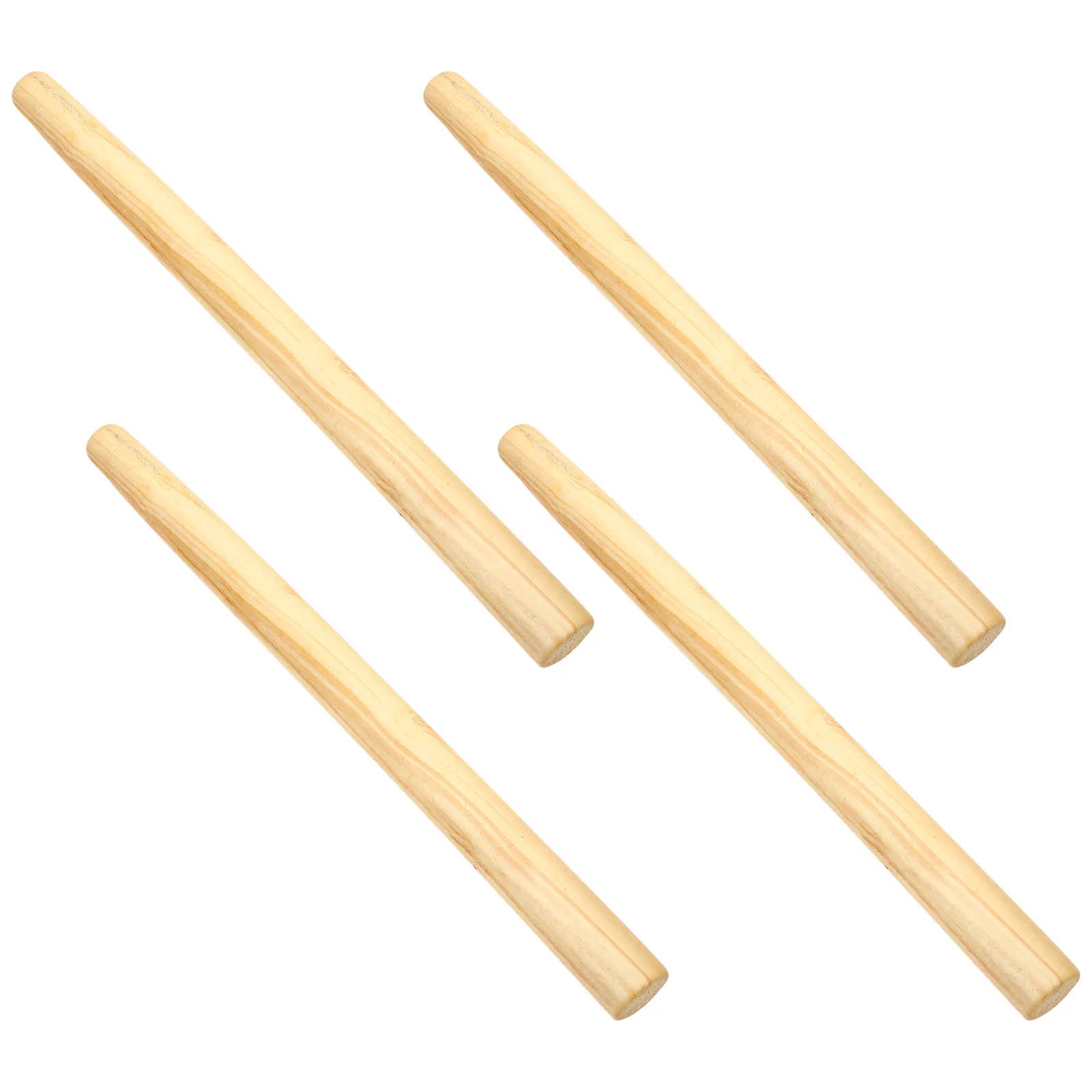 

4 Pcs Garden Tool Handle Replacements Axe Hoe Accessory Wood Handles Wooden Replaceable Grip Chopping