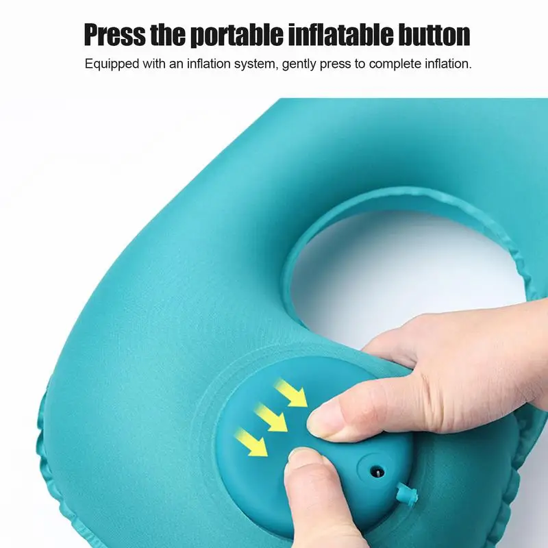 Inflatable Travel Pillow U-Shaped Car Pillow Neck Protector Portable Comfortable Pillow For Airplane Train Car 5