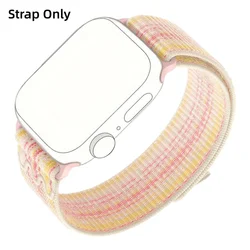 Nylon Sport Loop Bracelet for Apple Watch - Stylish and Durable Strap Replacement (Starlight Pink)