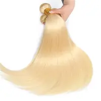 Extensions de cheveux humains brésiliens blonds 613, lisses, 1/3/4 lots, 34, 36, 38, 40 pouces, Offres spéciales lots de mèches blond miel 2