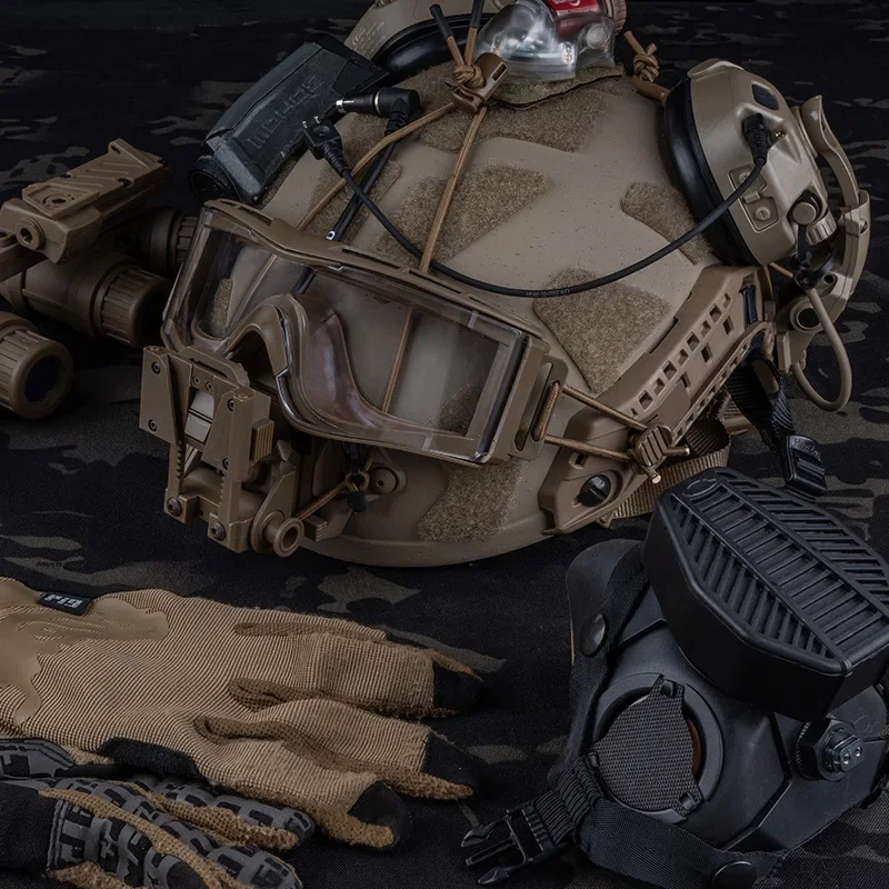 Safety Goggles Tactical Goggles Windproof Dustproof Cycling Motorcycle Hiking Ski Glasses Paintball Shooting Fast OPS Airsoft Helmet Safe Gear