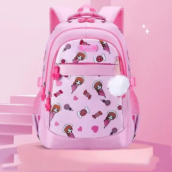 New Waterproof Student Backpack Breathable Cartoon Printed Book Bag Lightweight Large Capacity Student Schoolbag 1