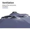 10 Feet Patio Umbrella Outdoor Cantilever Round Umbrella Aluminum Offset Umbrella with 360-degree Rotation for Garde 5