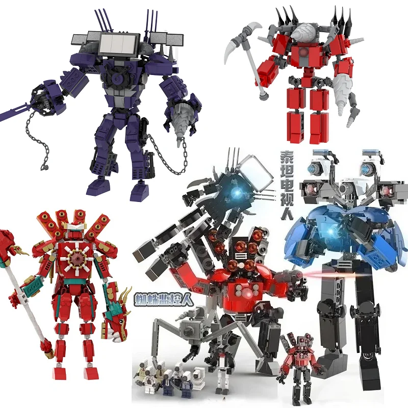 1/9Pcs Skibidi Toilet Vs Camera Man Toy Skibidi Toilet Building Blocks Brick Skibidi Toilet Toiletry Toy Speakerman Figurine Set