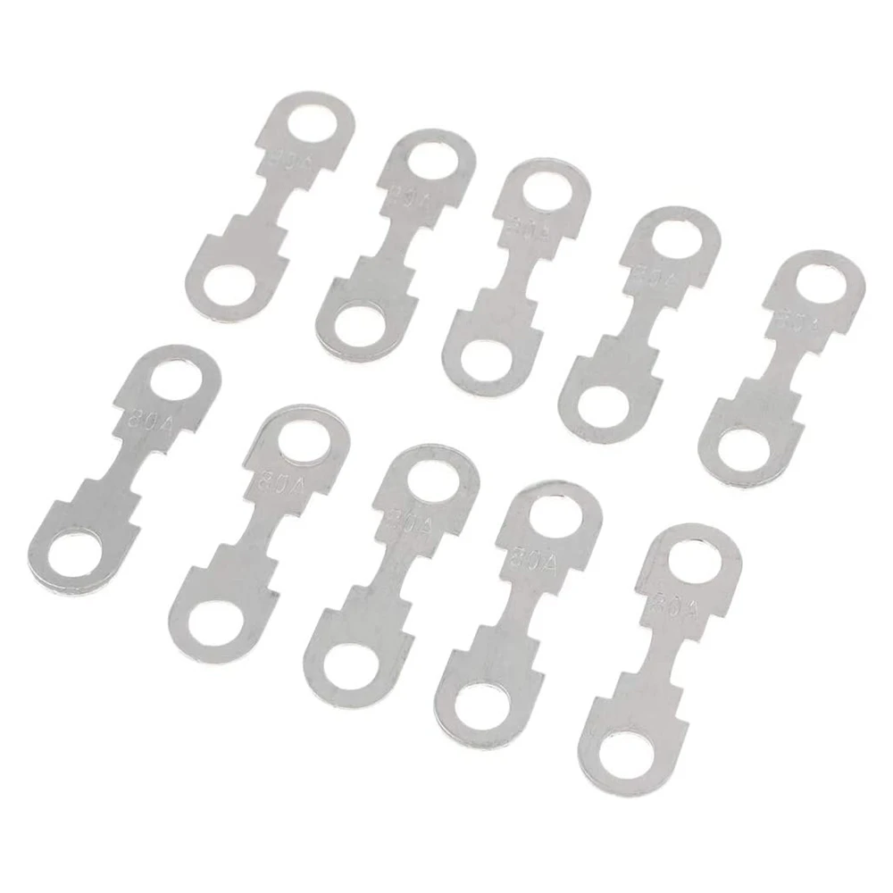 스코다 포드용 자동차 플랫 메탈 퓨즈 스트립, 12V-80A, 10 개