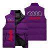 2025 Audi Men's Vest Audi Car Logo 3D Printed Sleeveless Jacket Warm Racing Vest Fashion Oversized Men's Riding Motorcycle Vest 5