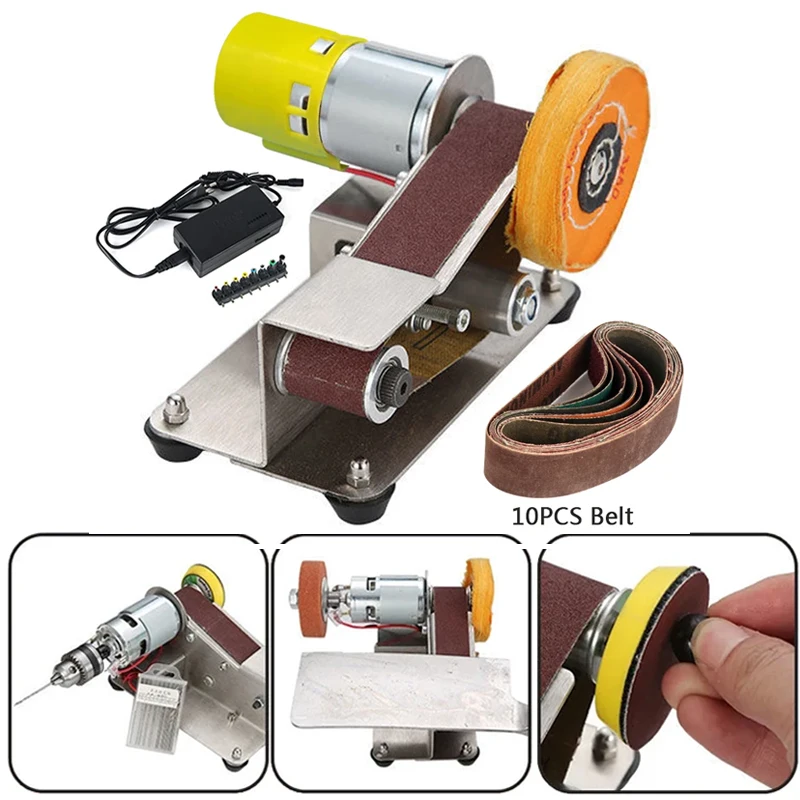 110V/220V Polishing and Grinding Machine Multi functional Desktop Grinding Knife Woodworking Portable Electric Belt Sander