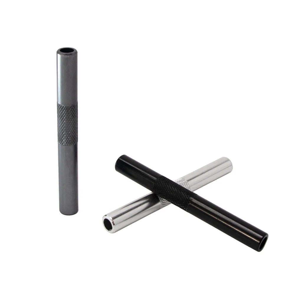 5pcs Aluminium Alloy Tube With 1pcs Cleaning Brushes High Quality Metal Straw Cool Gadget for Men 4