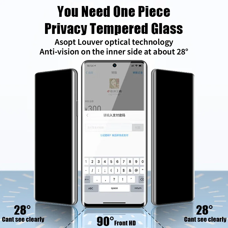 Premium Full Cover Privacy Screen Protector - Anti-Spy Tempered Glass