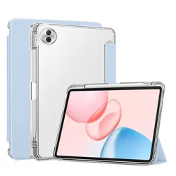 Premium Trifold Leather Tablet Case with Pen Holder for Honor Pad10 12.1inch (Sky blue)