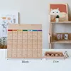 Montessori Wooden German Calendar Learning Toys Children Early Education Beech Calendar Set Time Cognition Parish Teaching Aids 6