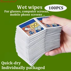 100PCS Individually Packaged Disposable Screen & Lens Cleaning Wipes (100PCS)