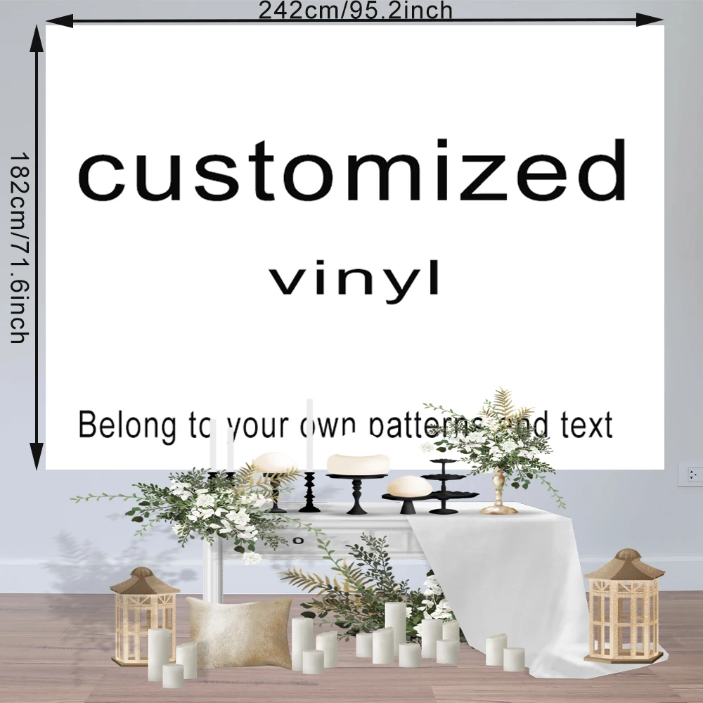 Photo Backdrop Background Graduation Day Wedding Homecoming Party Banner Decoration Supplies Pattern Text
