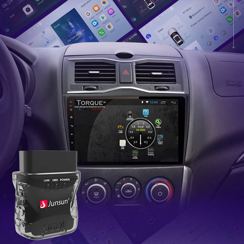 Auto Scanner mini ELM327 Bluetooth OBD2 Adapter Car Diagnostic Tool Scan Tool for Junsun DVD