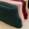 Wool Socks for Women Autumn Winter Medium Tube Socks Thickened With Wool Warm Rabbit Hair Socks Winter Black Cashmere Stockings 3
