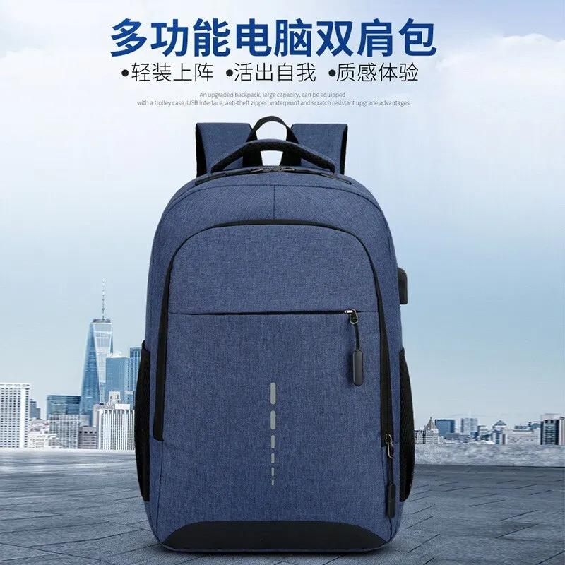 CrossBorder Mens BackPack LOGO LargeCapacity Simple Fashion Travel