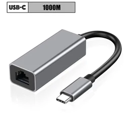 High-Speed USB-C to Ethernet Adapter - Wired Internet Connection (1000M Gray)