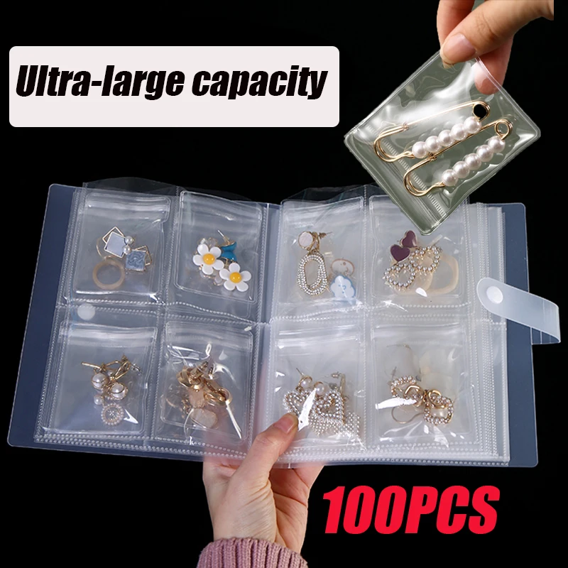 Anti-oxidation Jewelry Storage Bag Simple Convenient Dustproof Transparent Ultra-large Capacity Small Plastic Bags Album Bag jewelry box convenient travel jewelry box concealed buckle bag ring earring stud necklace storage box jewelry packaging bags