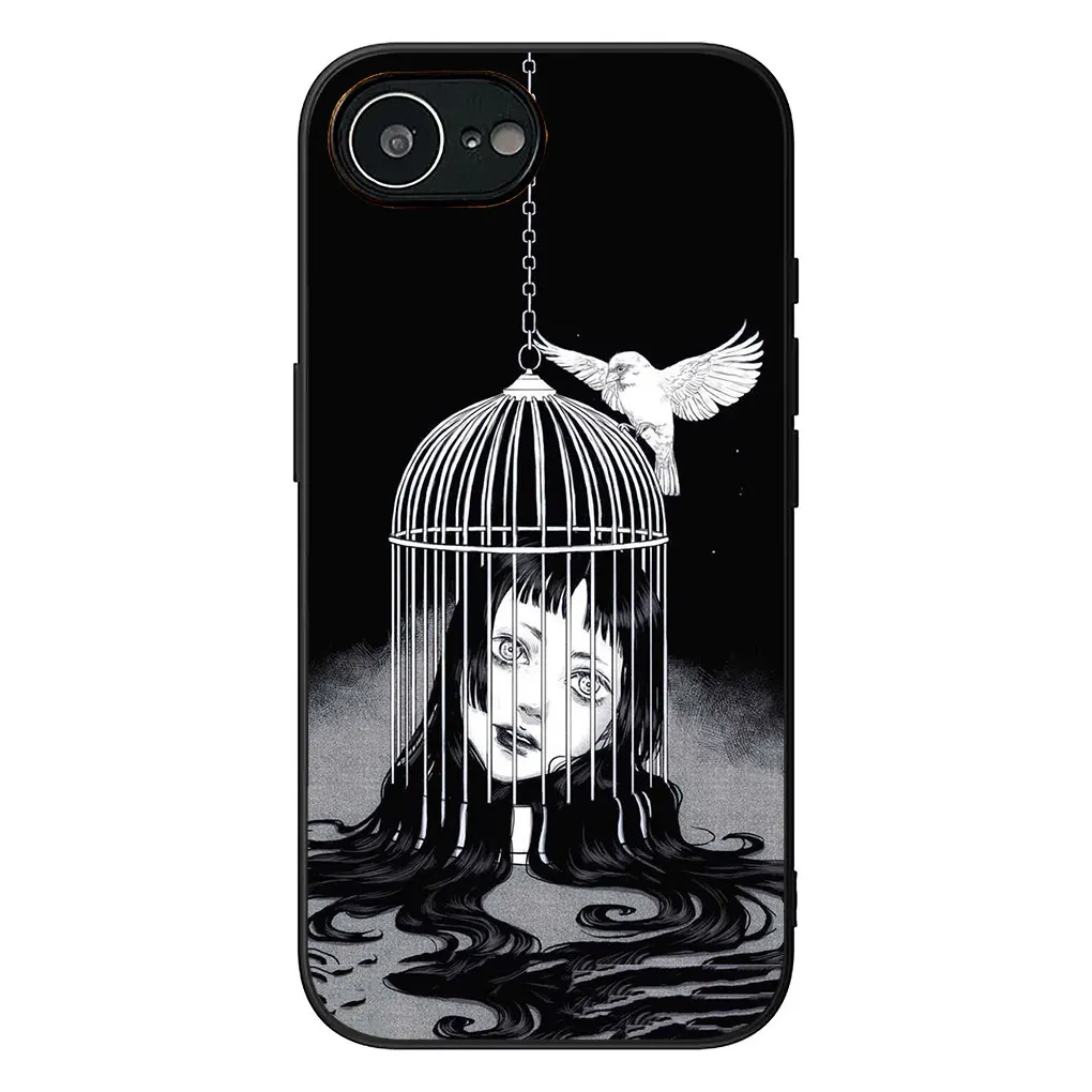 Junji Ito Collection Flexible Phone Cover - Artistic Design Protective Case