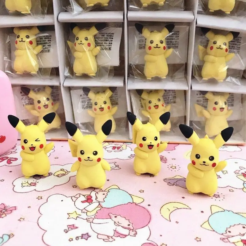 Cute Anime Eraser Cartoon Shape Detachable Children's Rubber Stationery Anime Figure Toys Christmas Gifts Kids pencil eraser