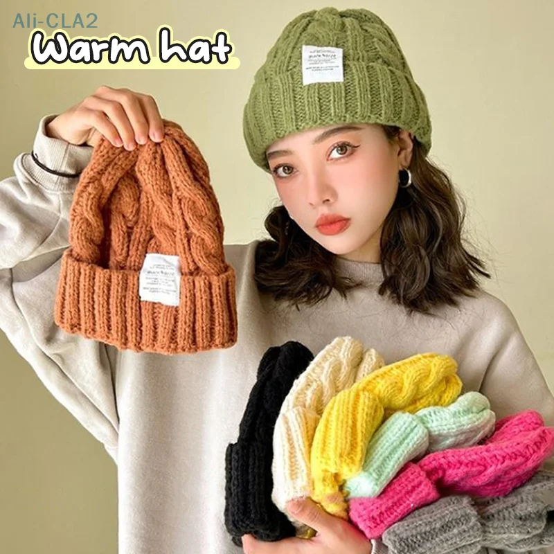 

New Winter Baggy Slouchy Beanie Hat Wool Knitted Warm Cap For Men Women Beanie Oversized Hat For Skiing Ladies Knitted Thick Cap