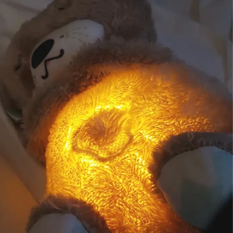 Baby Plush Doll Cute Soothing Otter Calming Anxiety Relief Koala Sleep Buddy Simulated Plush Music Doll With Lights 2