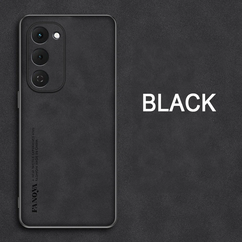 Tecno Spark 40 Pro Plus Shockproof Matte Leather Phone Case - Soft Skin Feel Back Cover and Protector