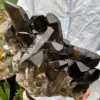 Natural Black Smoke Quartz Crystal Clusters, Quartz Original Mineral Sample Recovery Gems, Home Office Degaussing Clusters 6