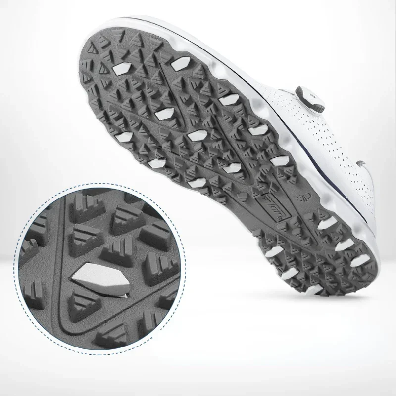 PGM Men Golf Shoes Breathable Vent Soft Microfiber Leather Ultra-light Spin Shoelace Anti-side Slip Nail Gym Sport Sneaker XZ198 4