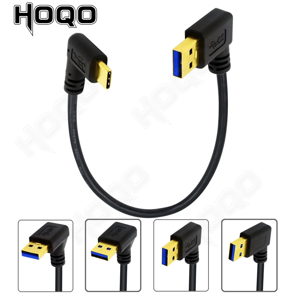 30cm 90 Degree angle USB3.1 Type-c cable USB-C to USB3.0 male 90 Degree ...