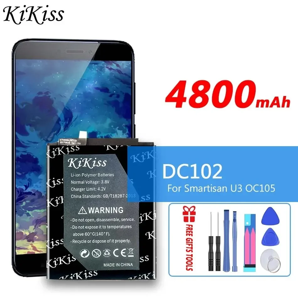 

Аккумулятор KiKiss DC102 4800 мАч для Smartisan U3 OC105, сменная батарея